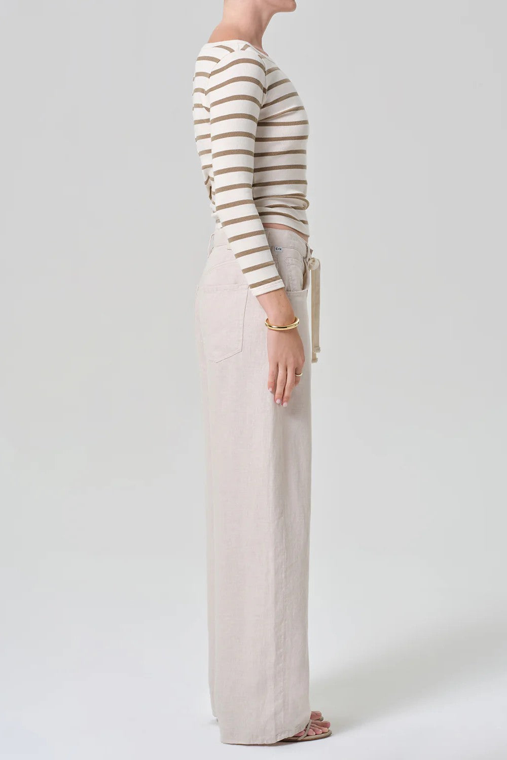 BRYNN DRAWSTRING LINEN TROUSER - Pants - Sassanova