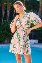 PENELOPE SHIRRED WAIST MINI DRESS-sassanova