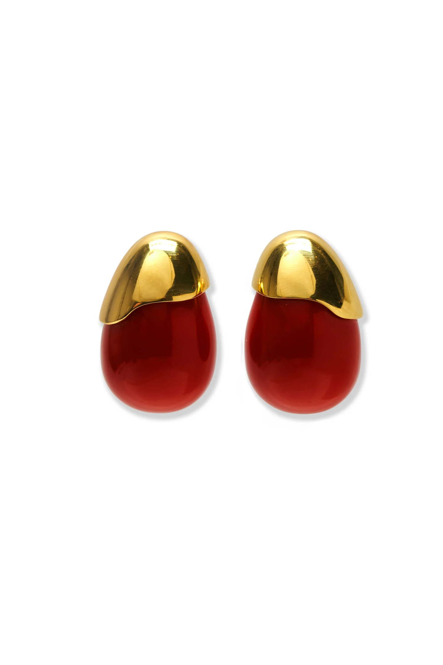 TORO EARRINGS IN VERMILLION- RED Sassanova