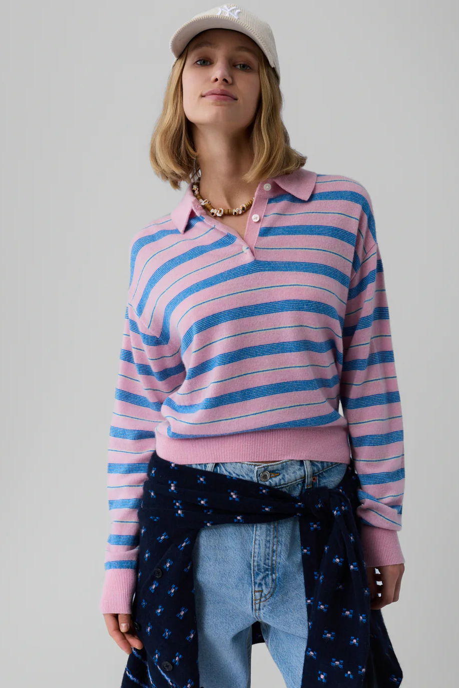 COLLEGIATE STRIPE POLO - Sweaters - Sassanova