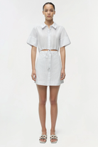 MARCY COTTON MINI SHIRT DRESS - Dresses - Sassanova