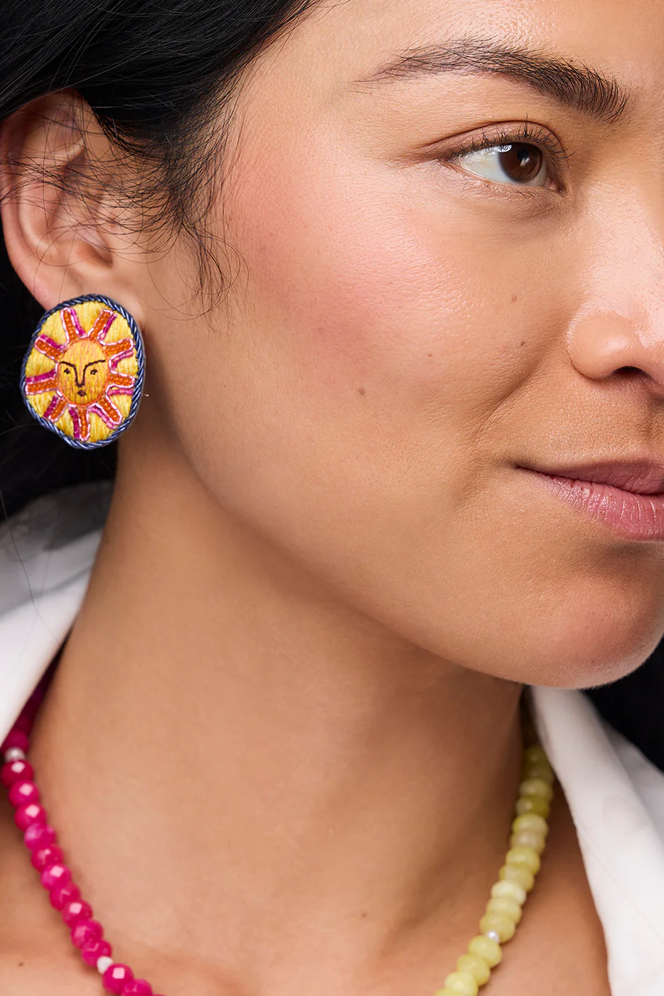 SONRISA STUDS- ORANGE MULTI - Earrings - Sassanova