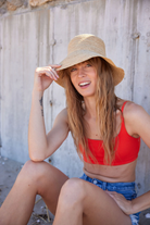 CHIC CROCHET BUCKET HAT- NATURAL - Hats - Sassanova