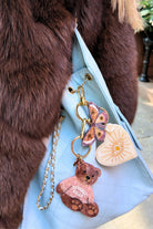 HAND PAINTED CELESTIAL HEART BAG CHARM & KEYCHAIN - sassanova