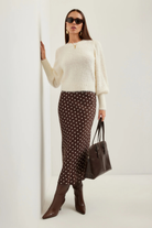 LIA SHIRRED SLEEVE SWEATER Sassanova