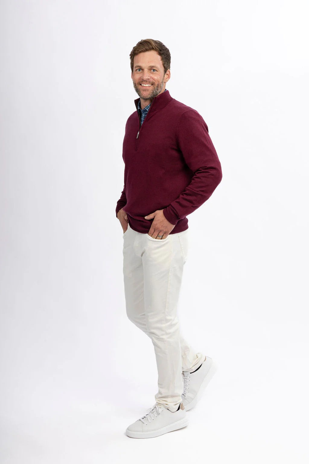 MARSHALL MERINO 1/4 ZIP SWEATER - Sweaters - NovaMan