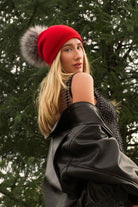 CLASSY CASHMERE DETACHABLE FUR POM BEANIE - Sassanova