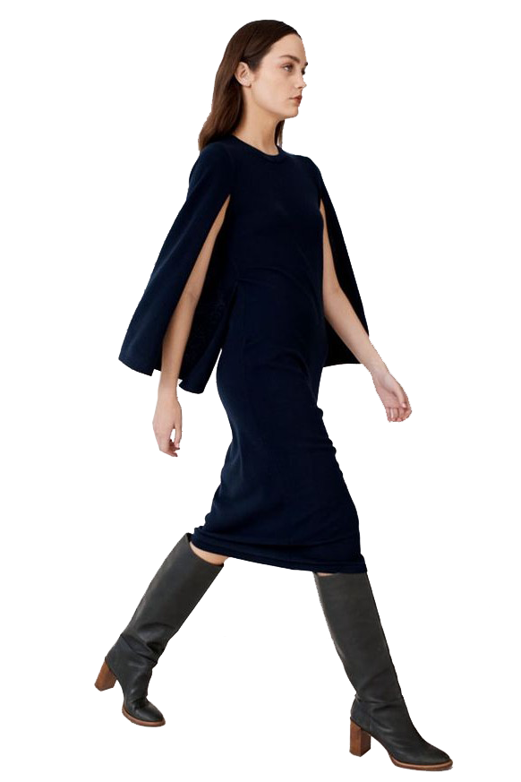 CAPE SLEEVE DRESS - Sassanova