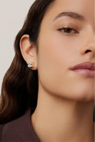 MINI WOVEN SQUARE EARRINGS - Earrings - Sassanova