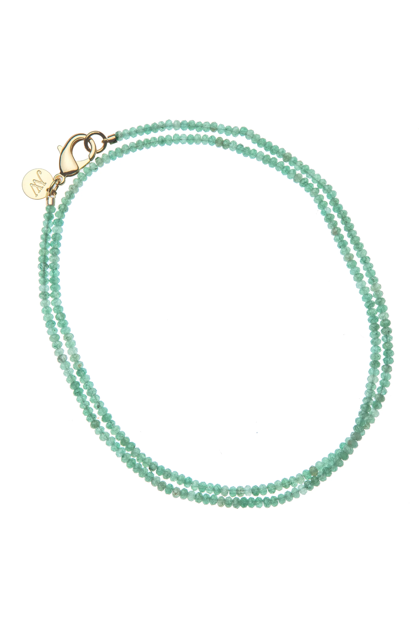 DOUBLE WRAP DIAMOND CUT JADE NECKLACE - Necklaces - Sassanova