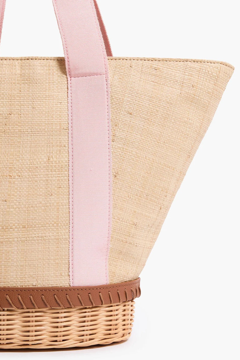 THE GARDNER BASKET- NATURAL/BLUSH - Handbags - Sassanova