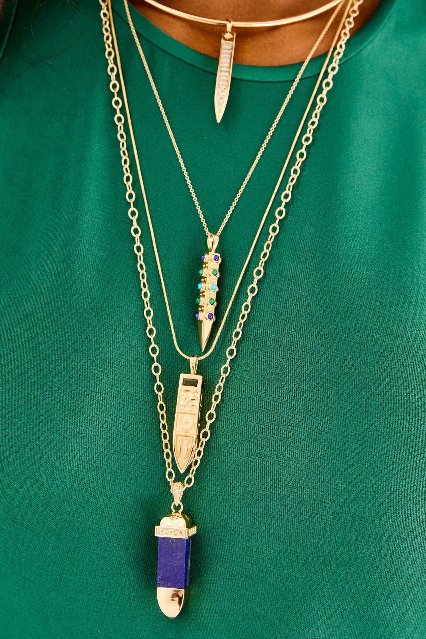 STRONG STONE COLLECTOR SUN RAY- ADJ DELICATE CHAIN - Necklaces - Sassanova