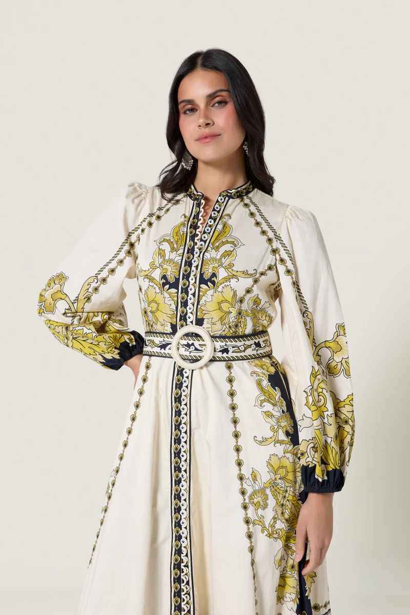 BAROQUEEN FLORAL DRESS - Dresses - Sassanova