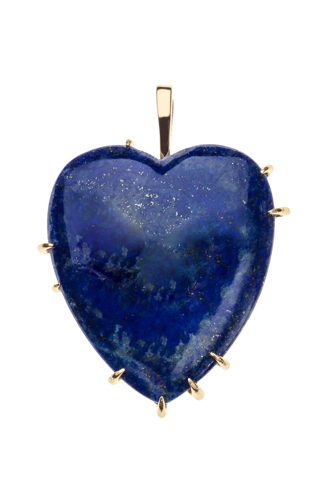 LOVE CARRY YOUR HEART LAPIS PENDANT- DRAWN LINK CHAIN - Necklaces - Sassanova