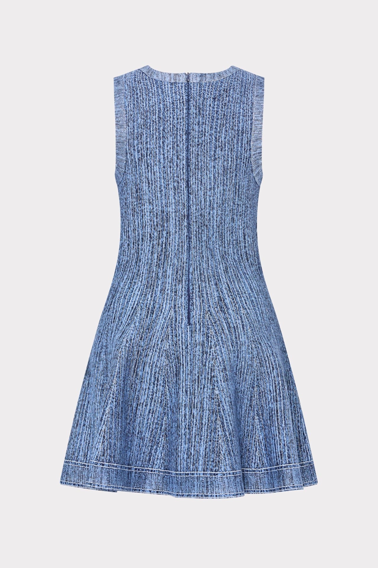 SHELBY PINSTRIPE KNIT FLARE DRESS - Dresses - Sassanova