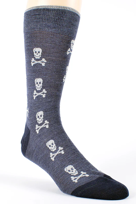 SKULL SOCKS  BLUE GREY - Socks - Novaman