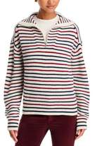 GEORGIE STRIPE HALF ZIP SWEATER Sassanova