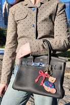 HAND PAINTED APRES SKI BEAR BAG CHARM & KEYCHAIN - Keychains - Sassanova