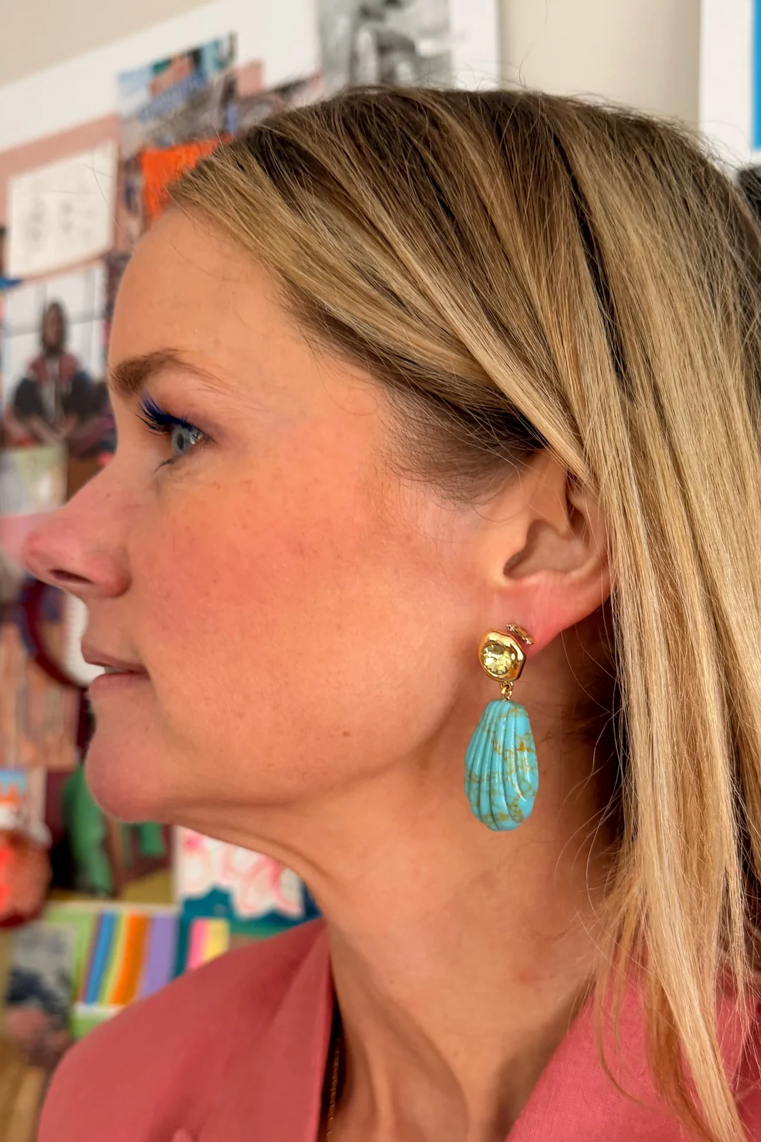 NATALIA DROP EARRINGS- TURQUOISE