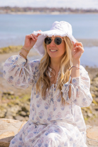 FRINGED CANVAS PACKABLE SUNHAT- WHITE - Hats - Sassanova