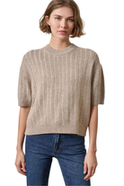 TEXTURED EASY CREWNECK SWEATER sassanova