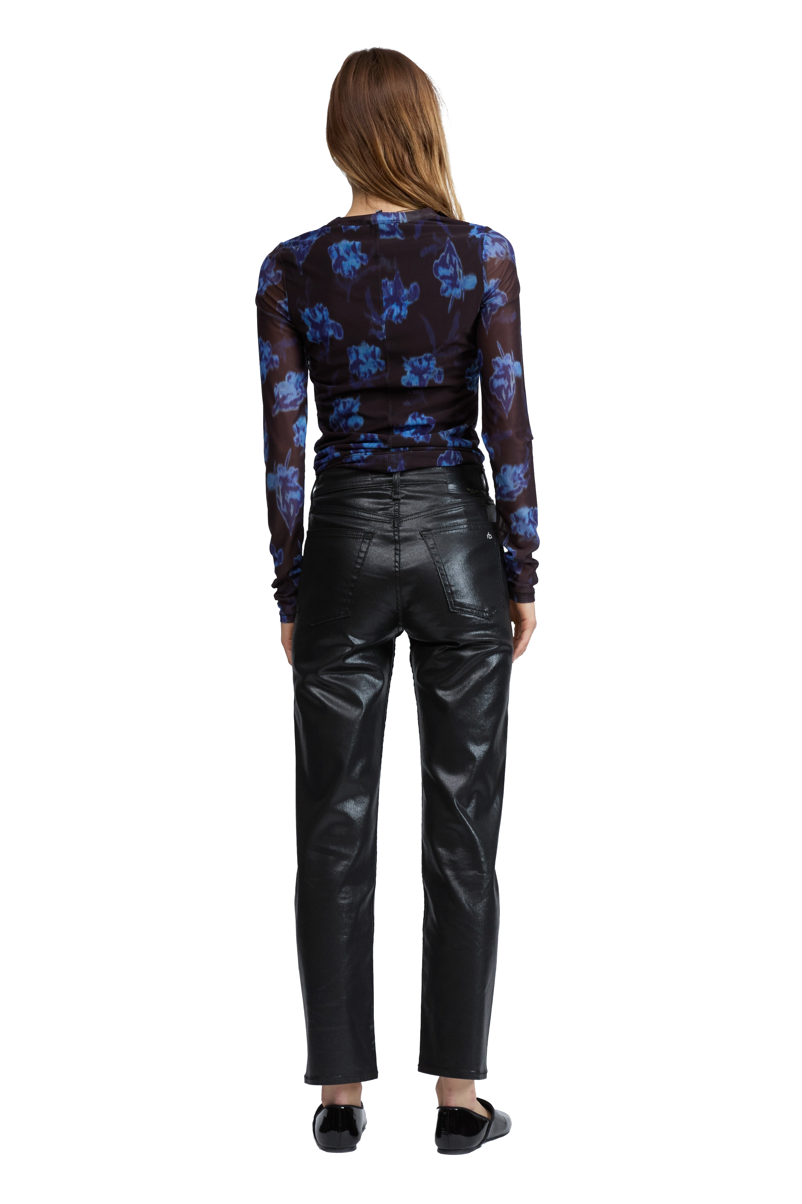 YANA PRINTED MESH LS TEE - T-shirts - Sassanova