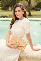 THE AVIS CLUTCH- NATURAL - Handbags - Sassanova