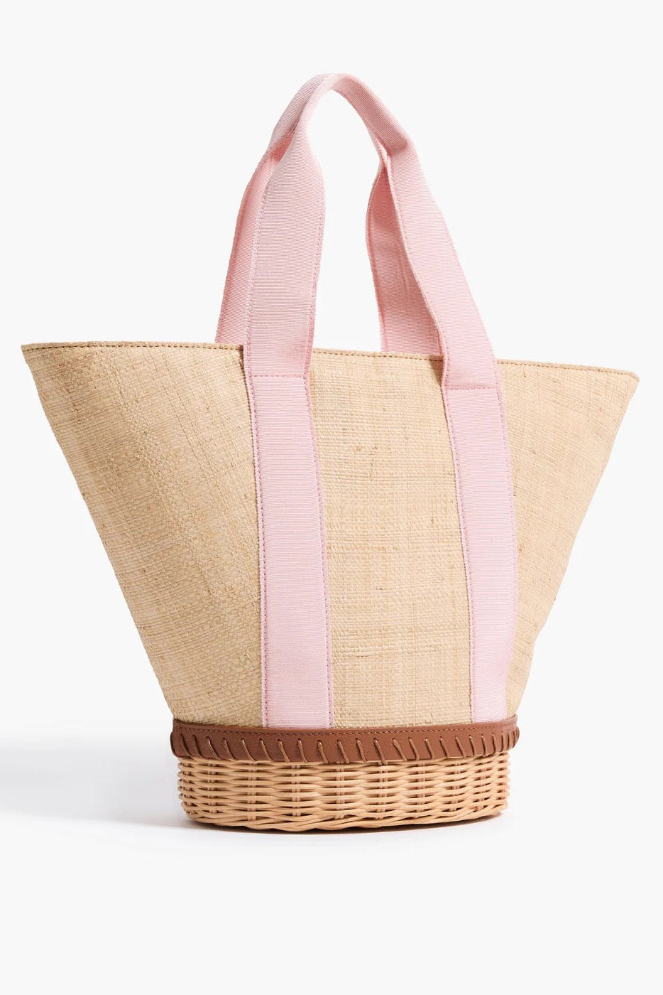 THE GARDNER BASKET- NATURAL/BLUSH - Handbags - Sassanova
