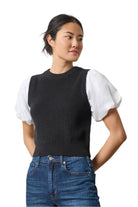 MIXED MEDIA PULLOVER SWEATER (PA3041)-Sassanova