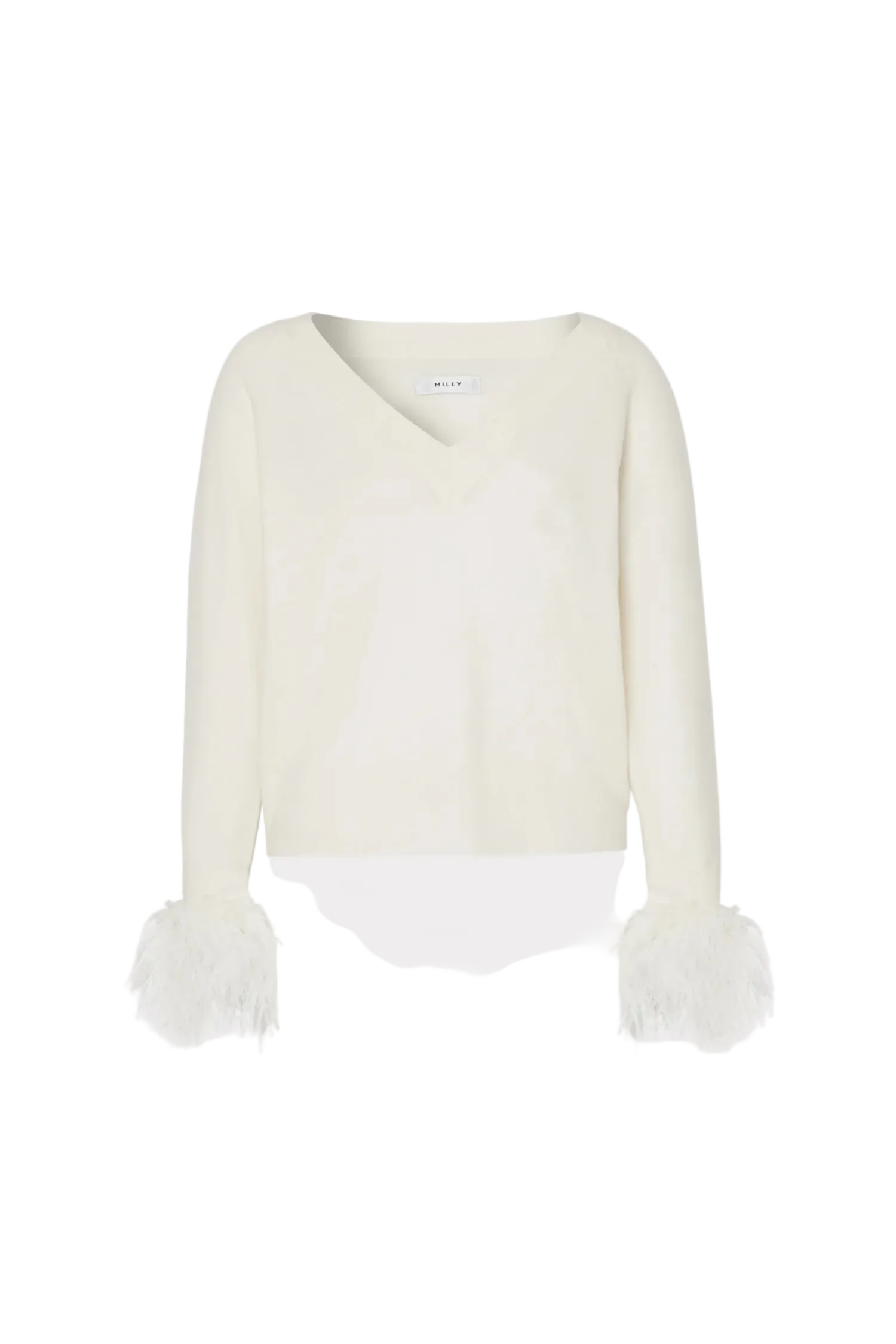 FEATHER CUFF VNECK SWEATER Sassanova / Novaman