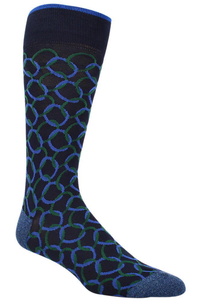 LINKS MERCERIZED SOCKS NAVY