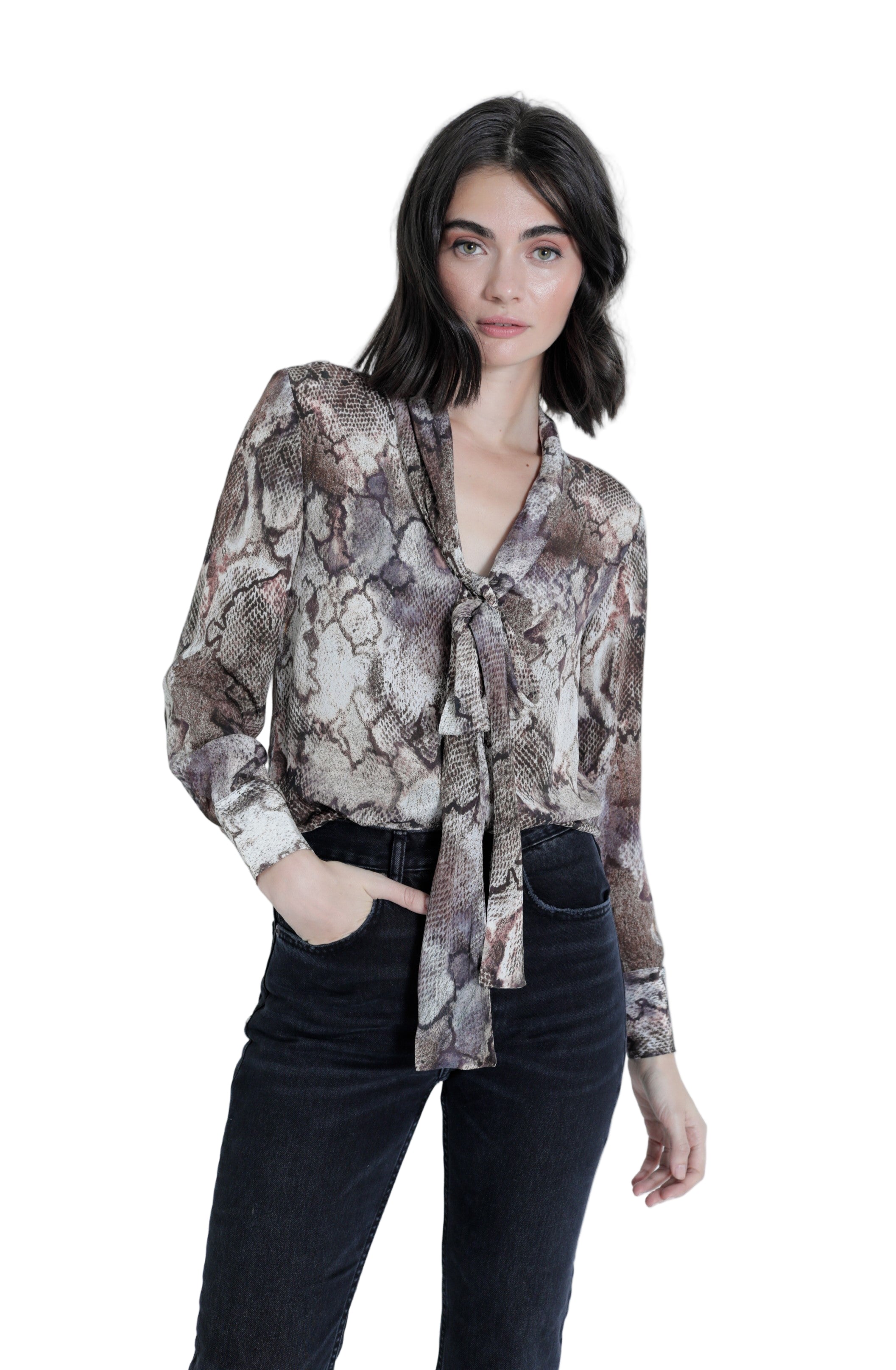 SAMANTHA PRINT TOP - Blouses - Sassanova