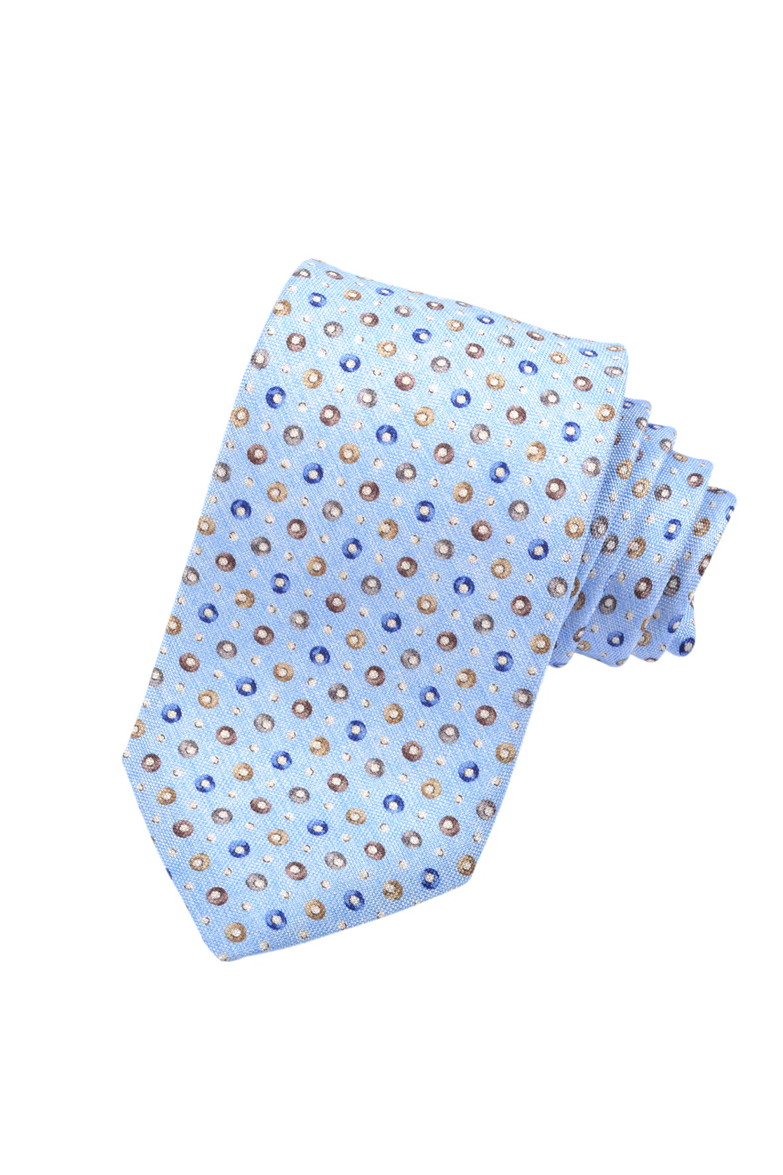 MICRO DOT SILK TIE POWDER BLUE - Ties - Novaman