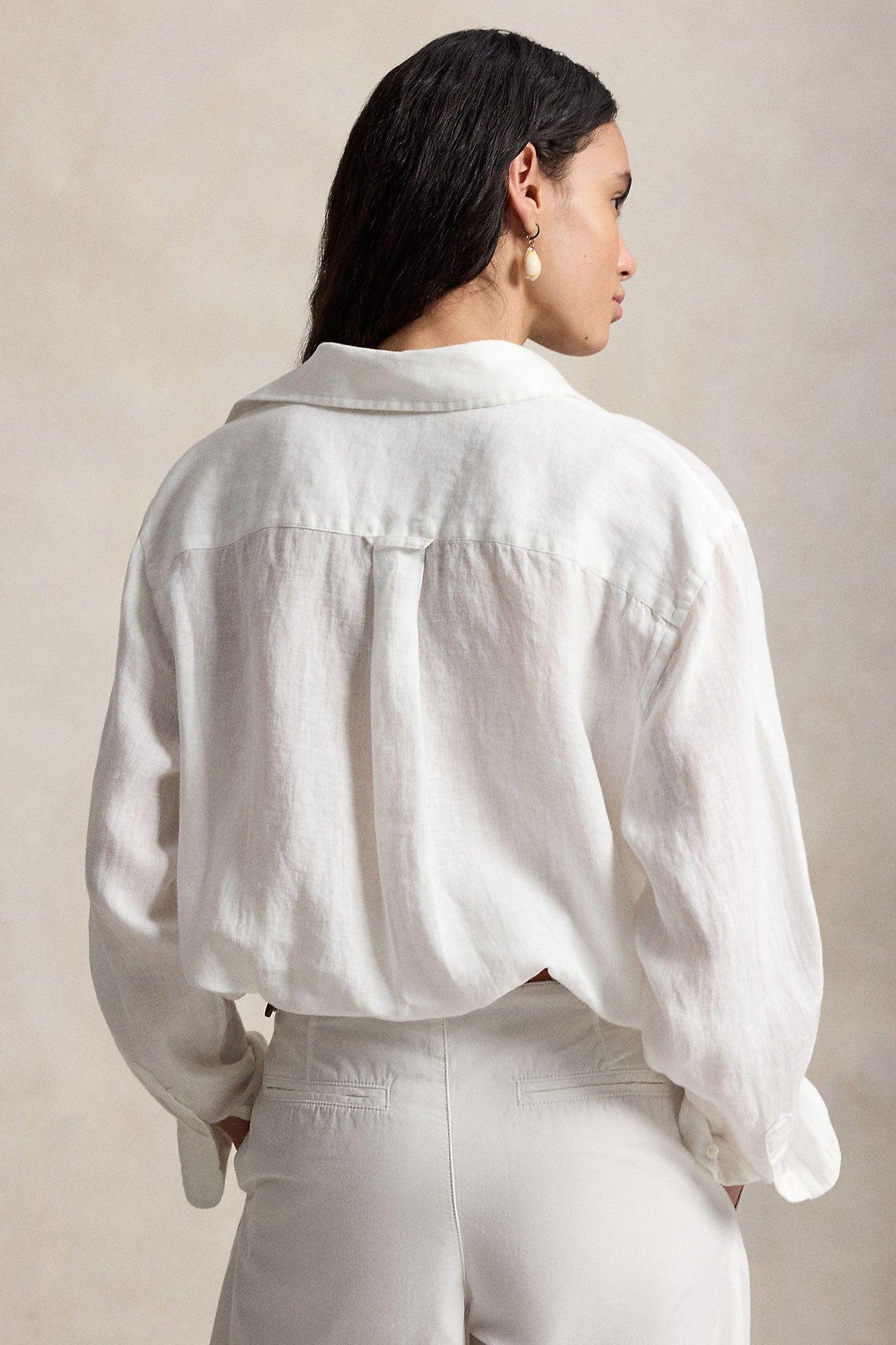 LINEN COLLARED SPORT SHIRT - Blouses - Sassanova