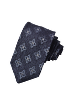 FLORAL MEDALLION SILK TIE DENIM OS-novaman