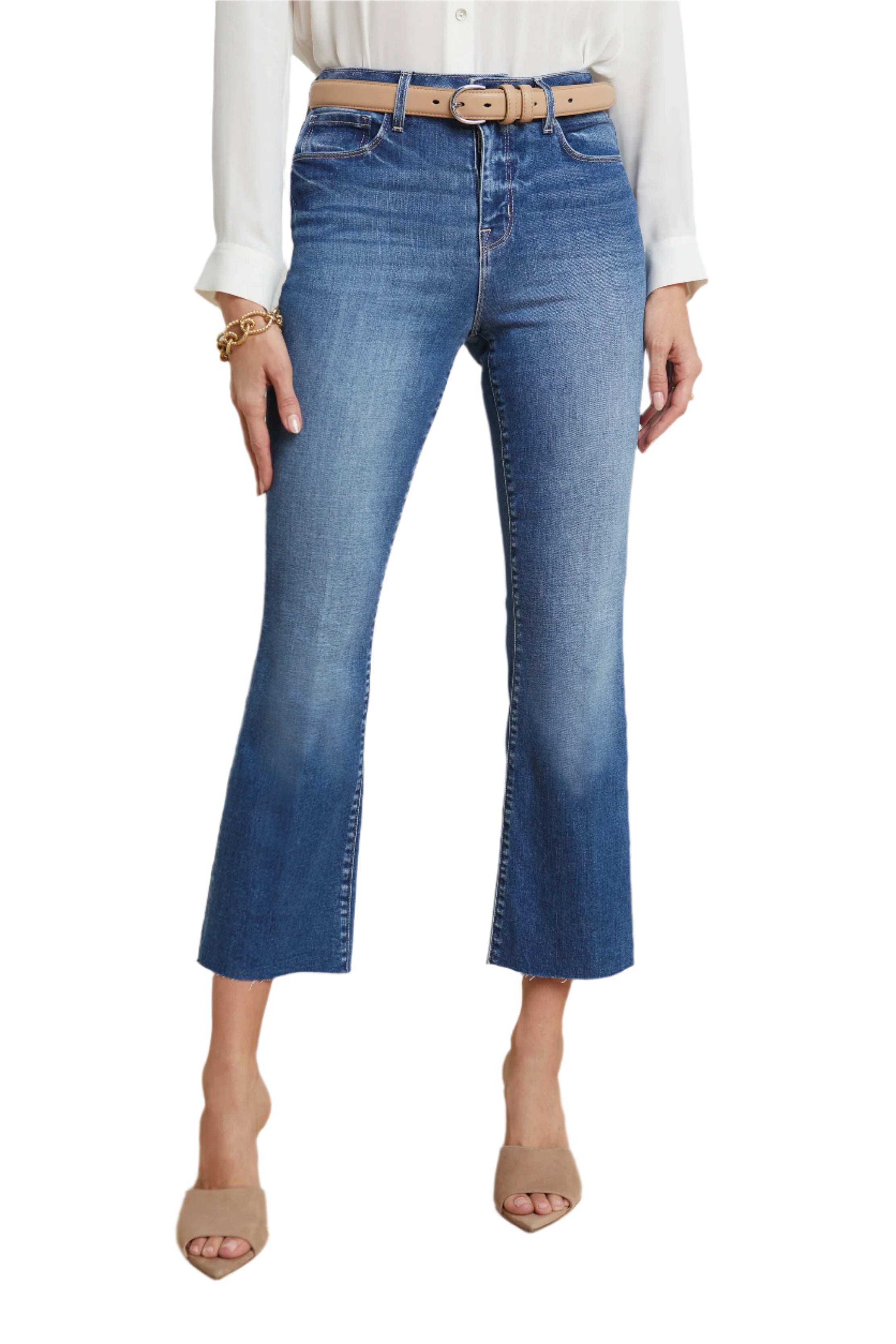 KENDRA CROP FLARE - Jeans - Sassanova