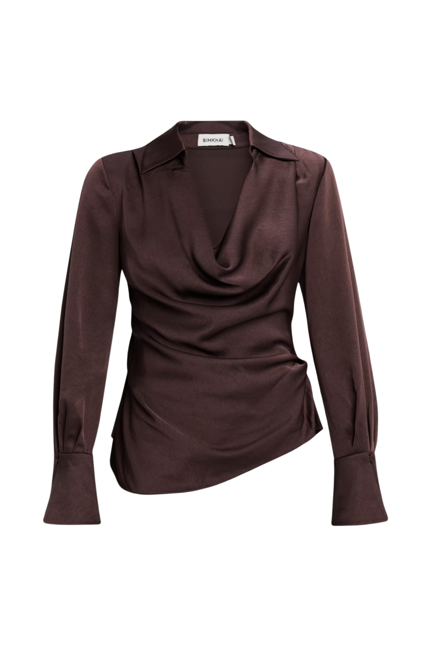 SYMONE LONG SLEEVE COWL NECK TOP Sassanova