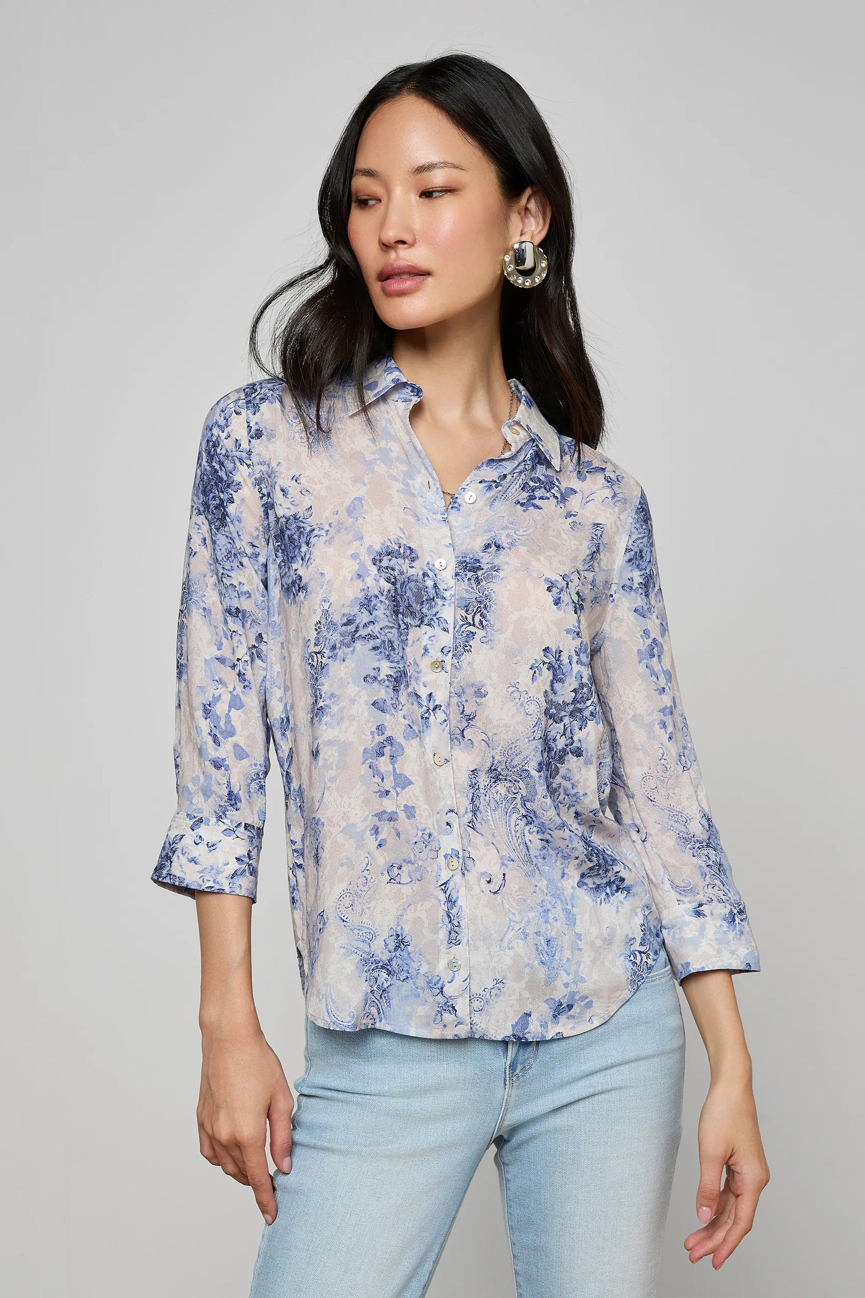 CAMILLE 3/4 SLEEVE BLOUSE - Blouses - Sassanova