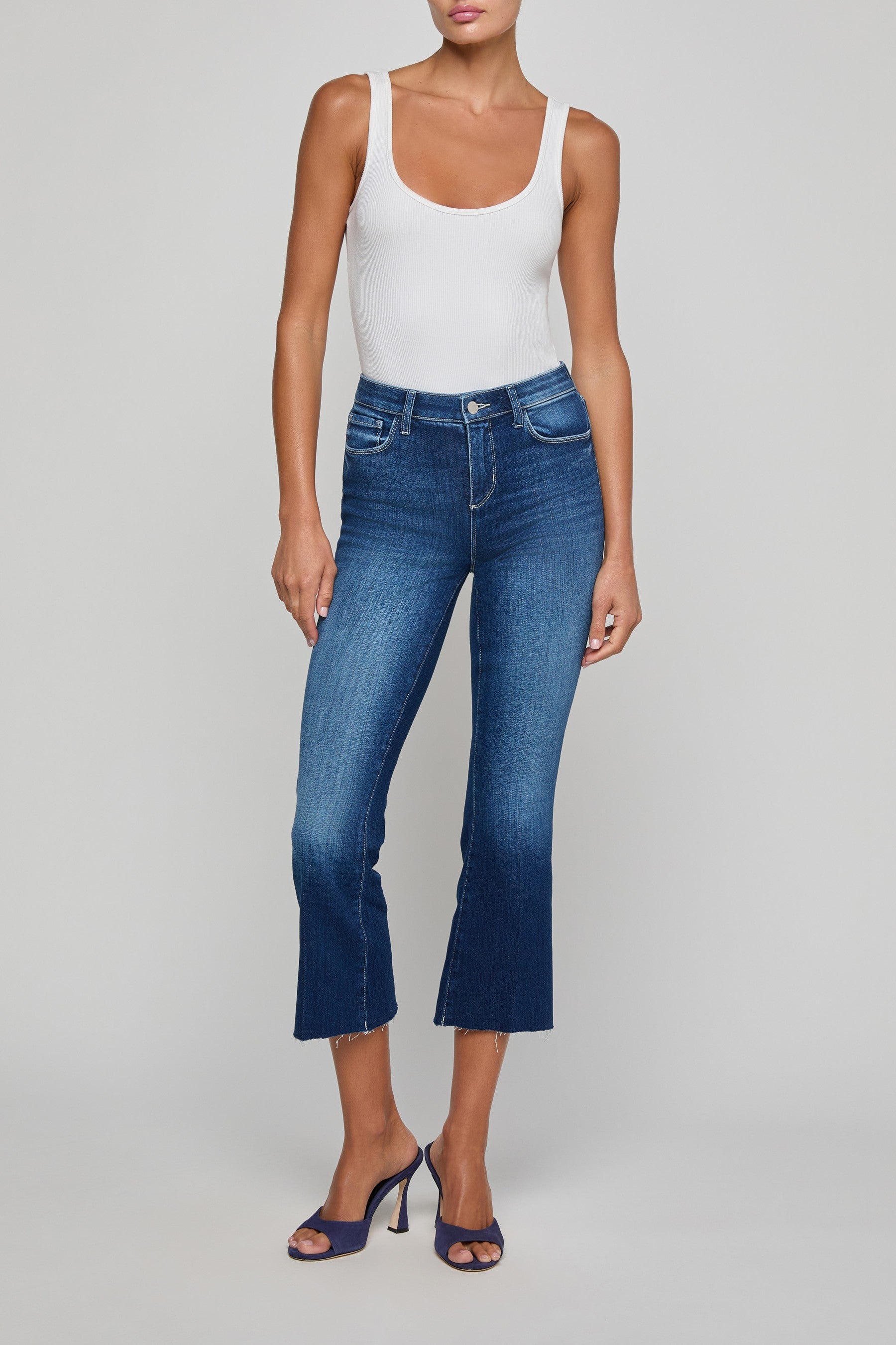 KENDRA CROP FLARE - Jeans - Sassanova