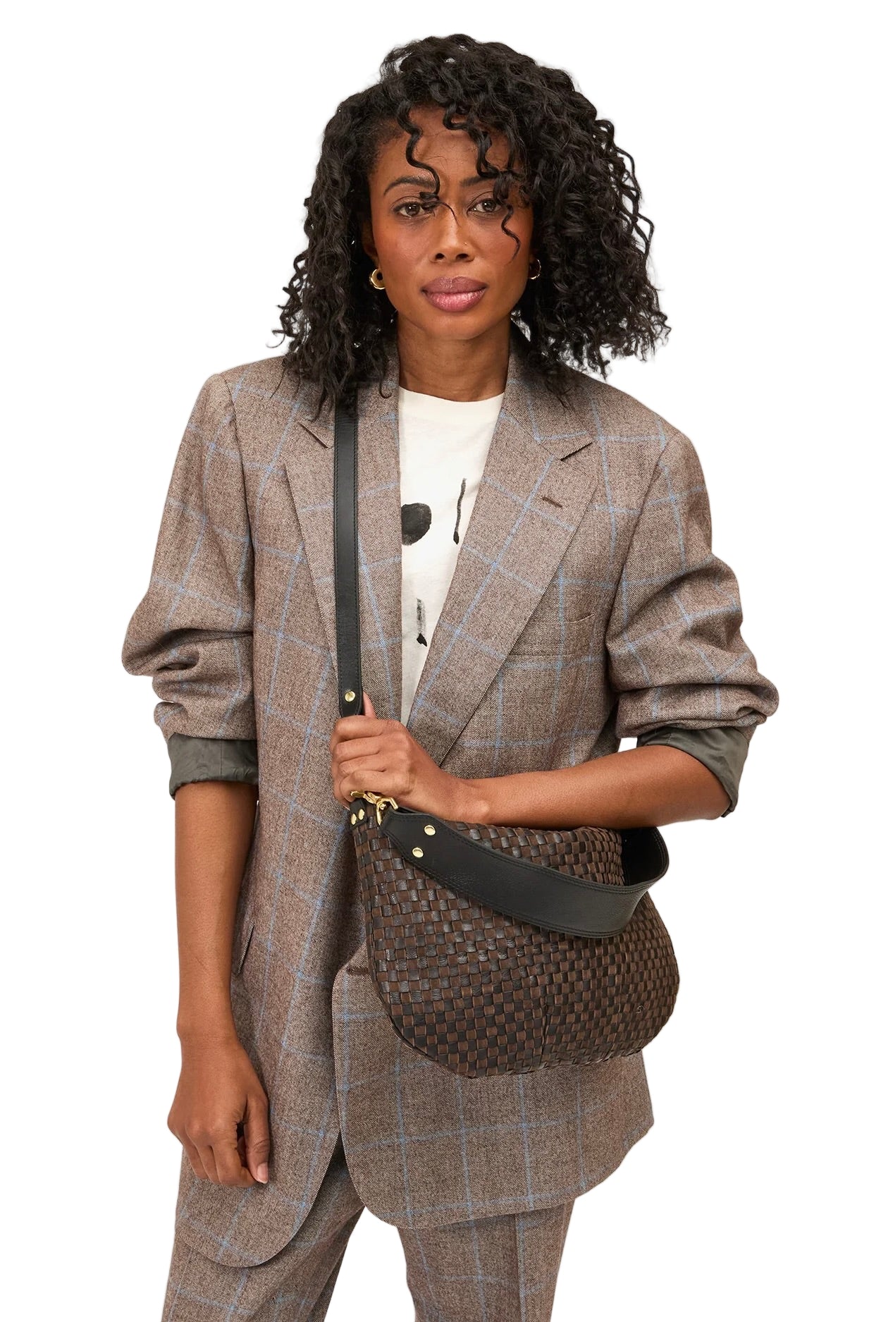 MOYEN MESSENGER LEATHER/SUEDE CHECKER
sassanova