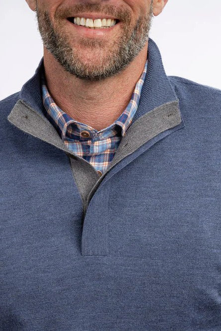 DESMOND 1/4 BUTTON SWEATER - Sweaters - Novaman