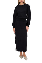 LILLIAN EMBELLISHED SWEATER BLACK Sassanova