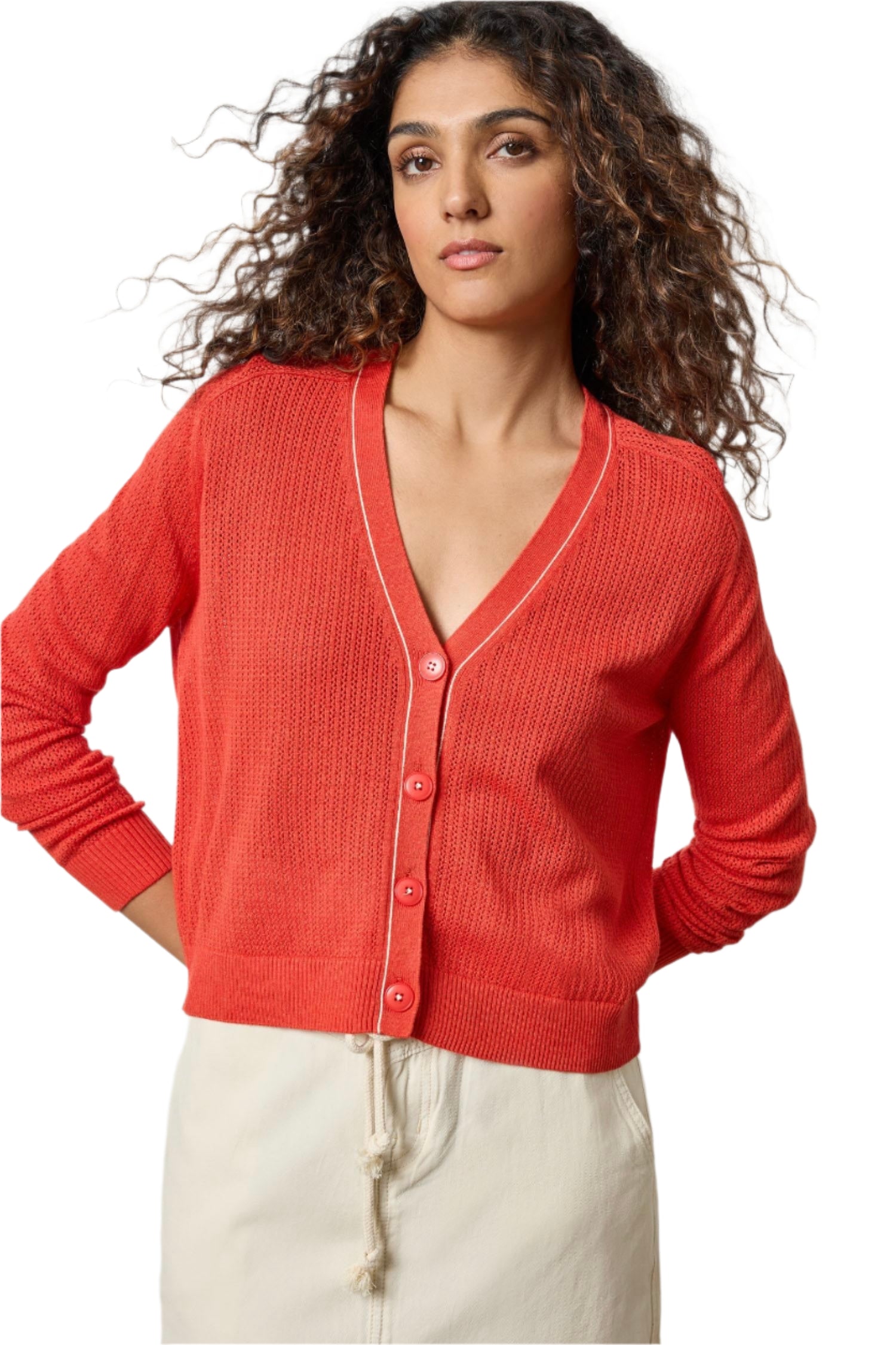 SADDLE SLEEVE V-NECK CARDIGAN (PA2869)
sassanova