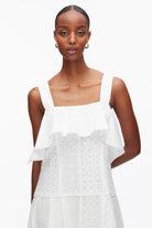 BRODERIE ANGLAISE PATCHWORK CASCADE MIDI DRESS - Dresses - Sassanova