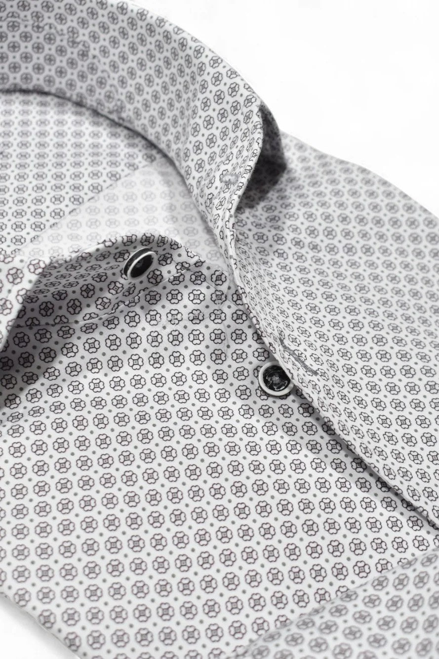 LONG SLEEEVE FLORAL MEDALLION DRESS SHIRT - Long Sleeved Shirts - Novaman