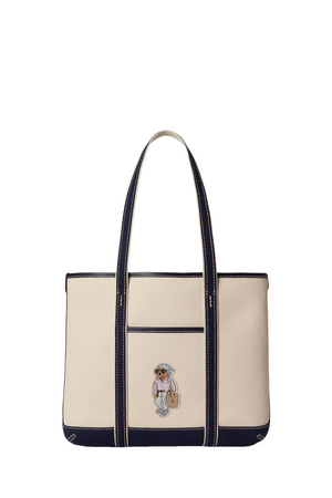 SMALL CANVAS BEAR SHOP TOTE
