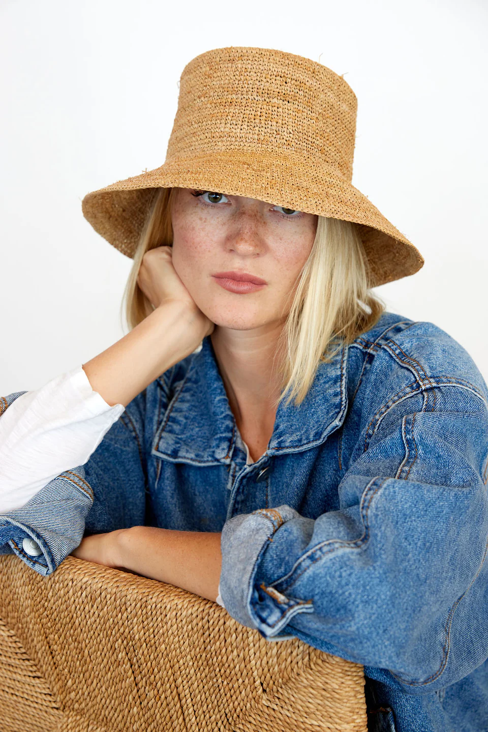 CHIC CROCHET BUCKET HAT- NATURAL - Hats - Sassanova