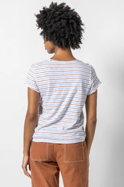 STRIPED SCOOP NECK TEE (PA2585)