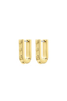 ASHER LINK HOOPS- GLD