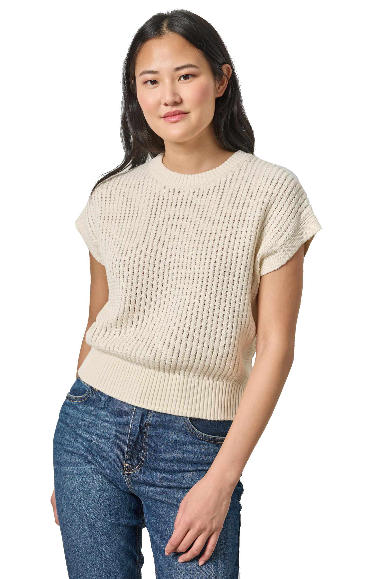 TEXTURED WEDGE SWEATER - Sweaters - Sassanova